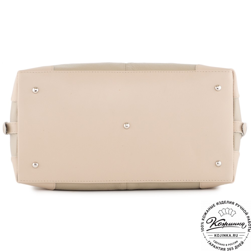  Кожаная дорожная сумка "Сити" (темно-бежевый)